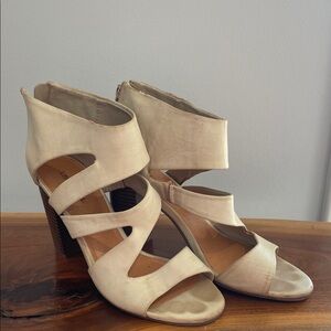 Indigo Cream Strappy Heels